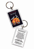 Year of the Boar 2 pk Keyrings Birth Years 1935, 47, 59, 71, 83, 95, 2007, 2019