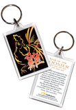 Year of the Rooster Asian Oriental Chinese 2 pk Keyrings Birth Years 1933, 45, 57, 69, 81, 93, 05, 2017