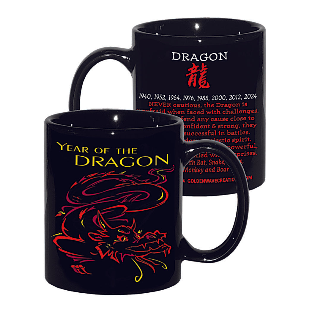 Year of the Dragon Mug Birth Years 1928 40 52 64 76 88 00 2012 2024