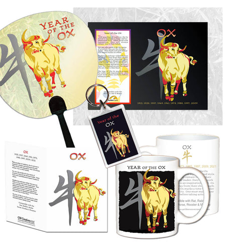Year of the OX Asian Chinese Oriental Zodiac Animal sign Classic 6 pc. COMBO GIFT SET