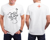 Year of the Monkey, Hi-NRG White T-shirt Birth Years: 1944, 56, 68, 80, 92, 04, 2016 FREE GREETING CARD W/ORDER