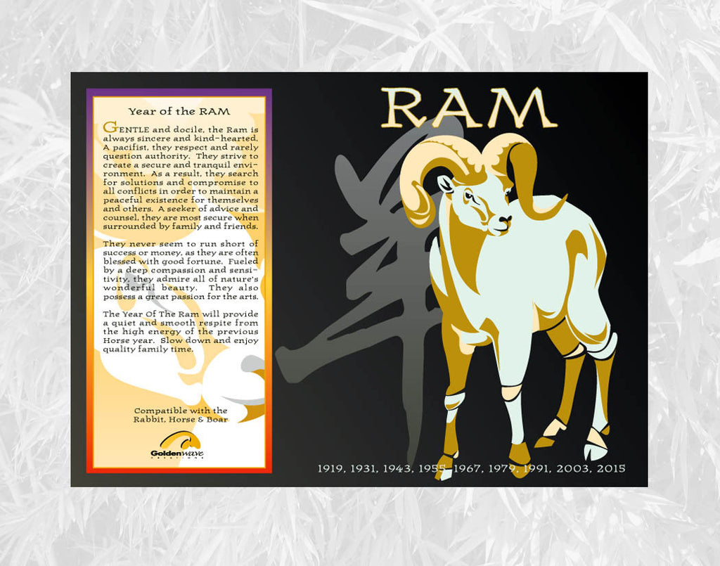Year of the Ram Individual Poster Birth Years: 1931, 43, 55, 67, 79, 91, 03, 2015