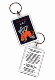 Year of the Rat, Asian Oriental Chinese 2 pk Keyrings Birth Years: 1936, 48, 60, 72, 84, 96, 08, 2020