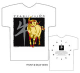 Year of the Ox Classic white t-shirt Birth Years: 1937, 49, 61, 73, 85, 97, 2009, 2021 FREE GREETING CARD W/ORDER