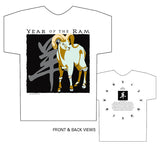 Year of the RAM (Goat, Sheep) Classic white t-shirt Birth Years: 1931, 43, 55, 67, 79, 91, 03, 2015