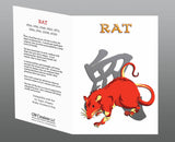Year of the Rat, Black t-shirt Hi-NRG Design Birth Years: 1936, 48, 60, 72, 84, 96, 08, 2020 + FREE RAT GIFT CARD