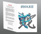Year of the Snake Classic white t-shirt Birth Years: 1929, 41, 53, 65, 77, 89, 01, 2013, 2025 FREE GREETING CARD W/ORDER