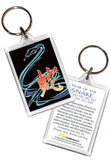 Year of the Snake Asian Oriental Chinese 2 pk Keyrings Birth Years: 1941, 53, 65, 77, 89, 01,13, 2025