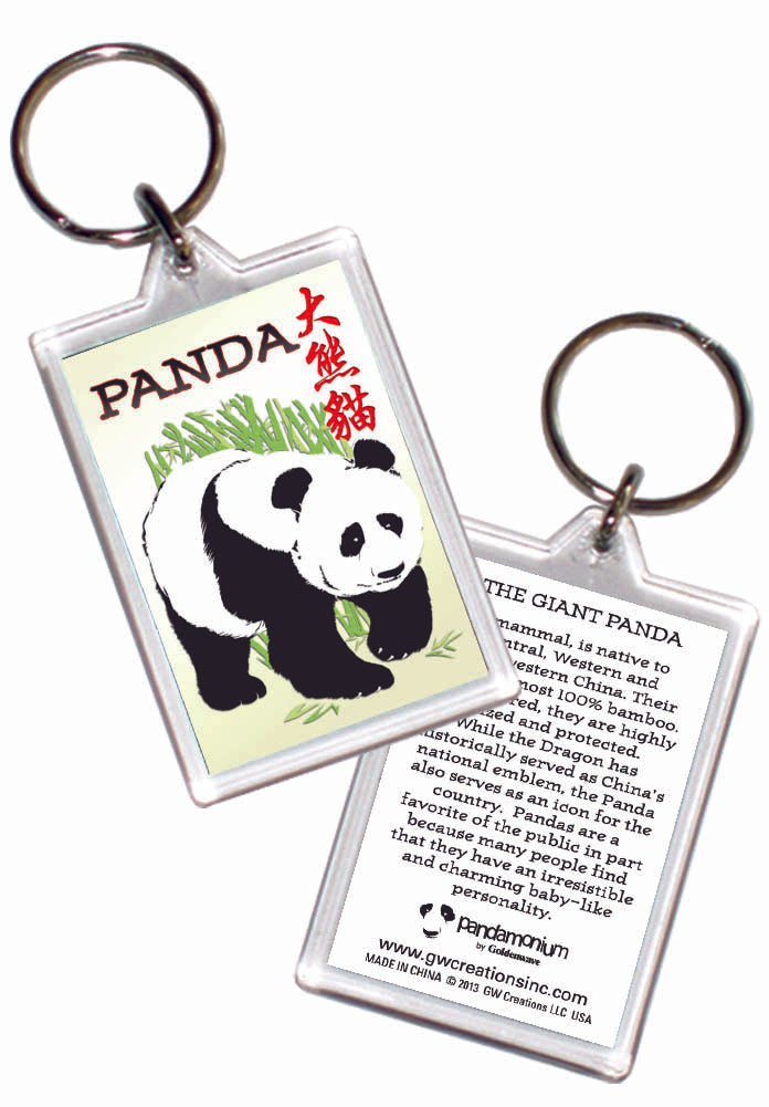 PANDA, Giant Panda Keyring set of two (2)